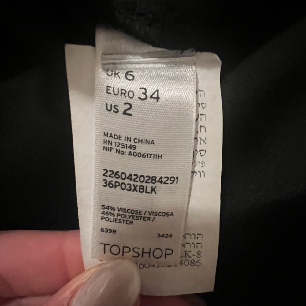 TOPSHOP SHORT SLEEVE ROMPER, SIZE US 2 (UK 6), BLACK - Picture 11 of 11